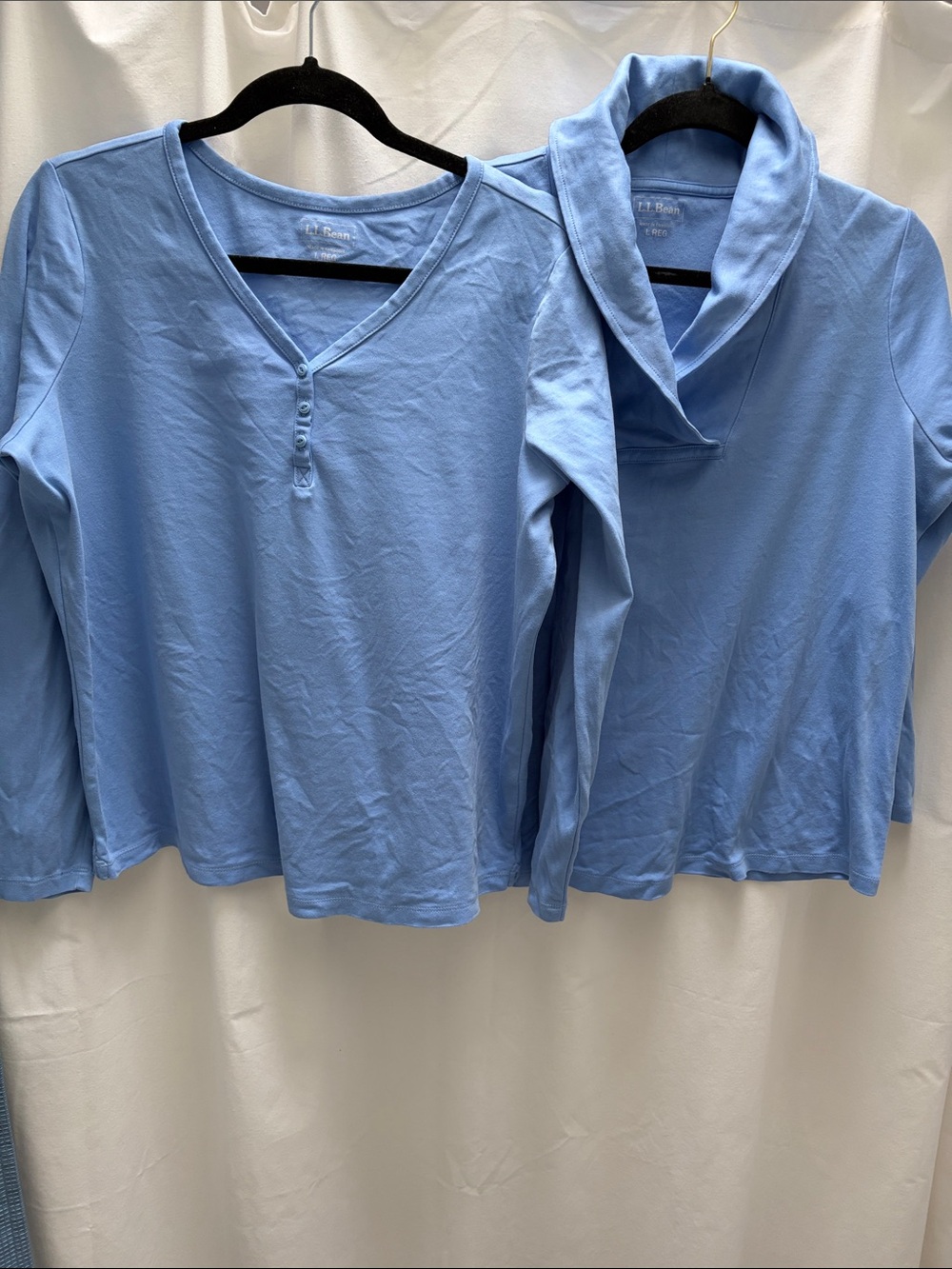 L.L. Bean Light Blue Kids Long-Sleeve Top - Classic Comfort sz L